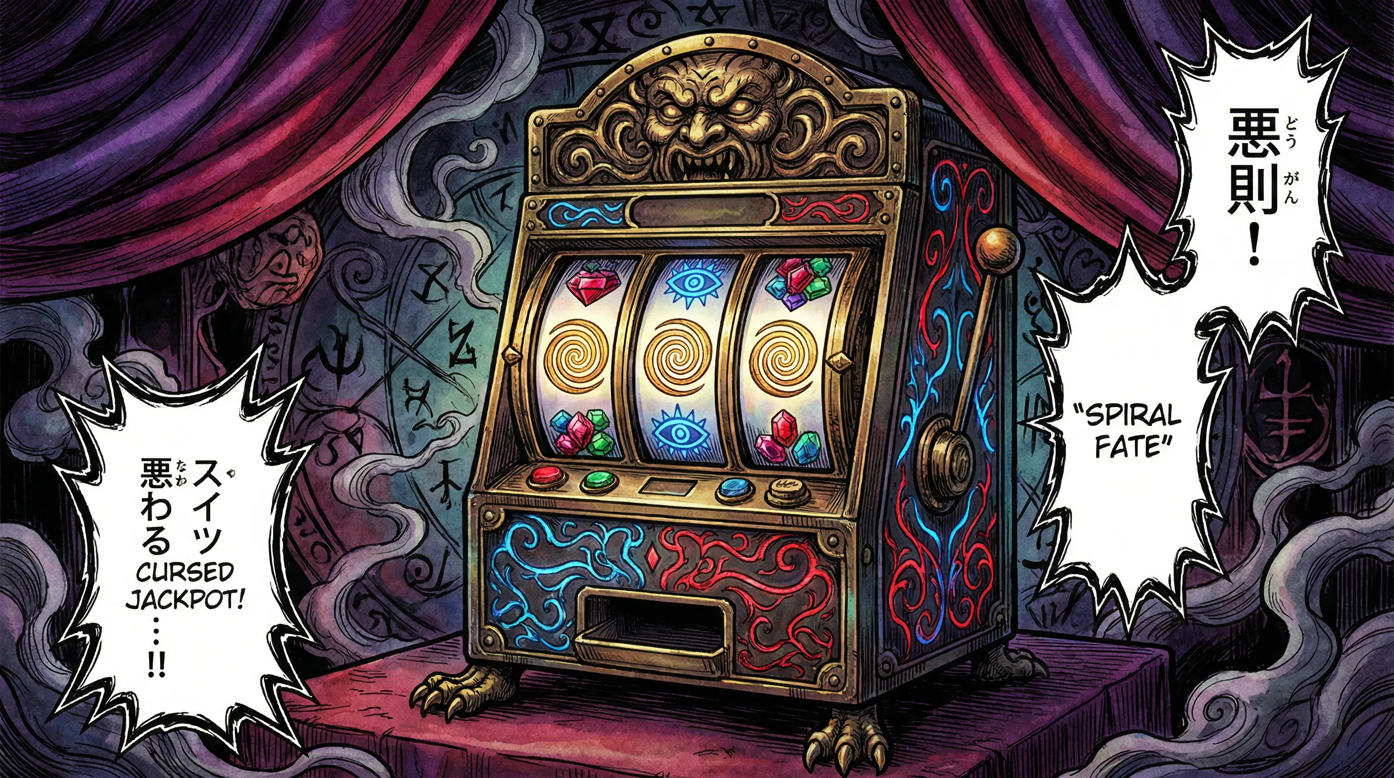 Máquina caça-níqueis mística do galerabet com símbolos dourados